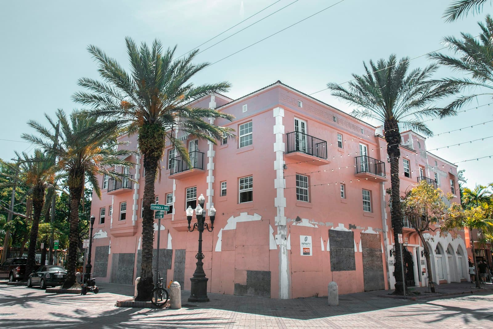 Pink concrete building, Little Havana