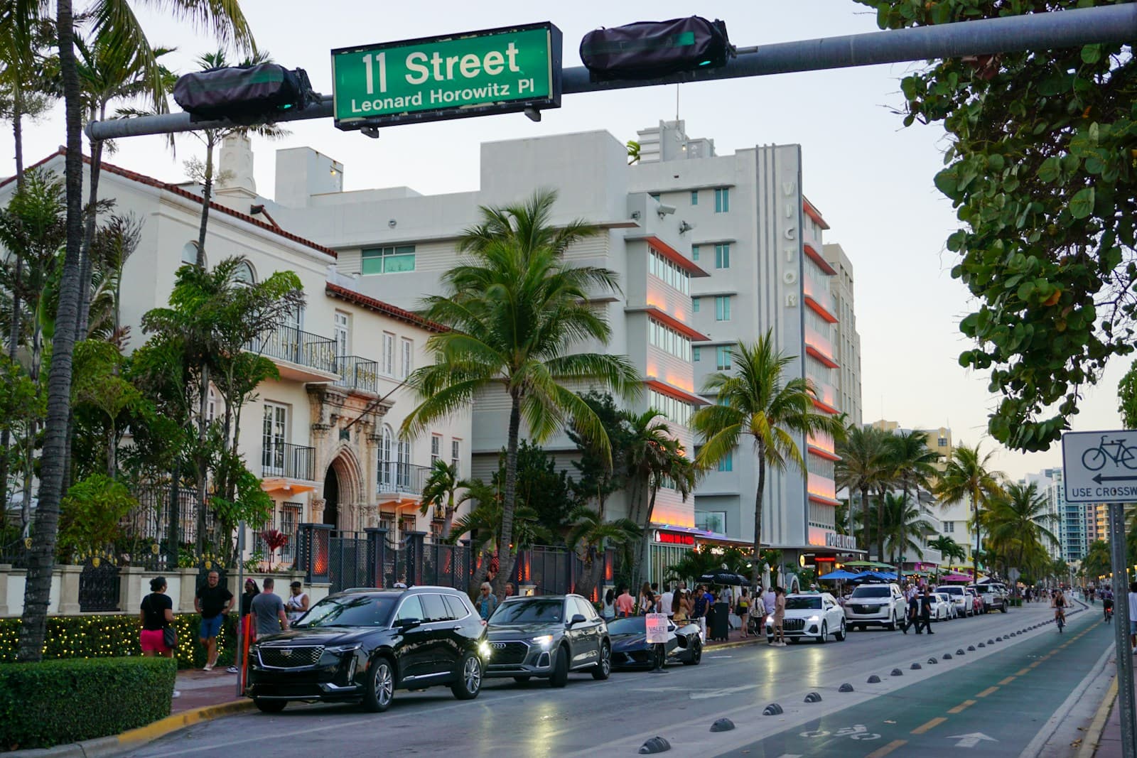 Calle Ocho overhead street sign, Little Havana