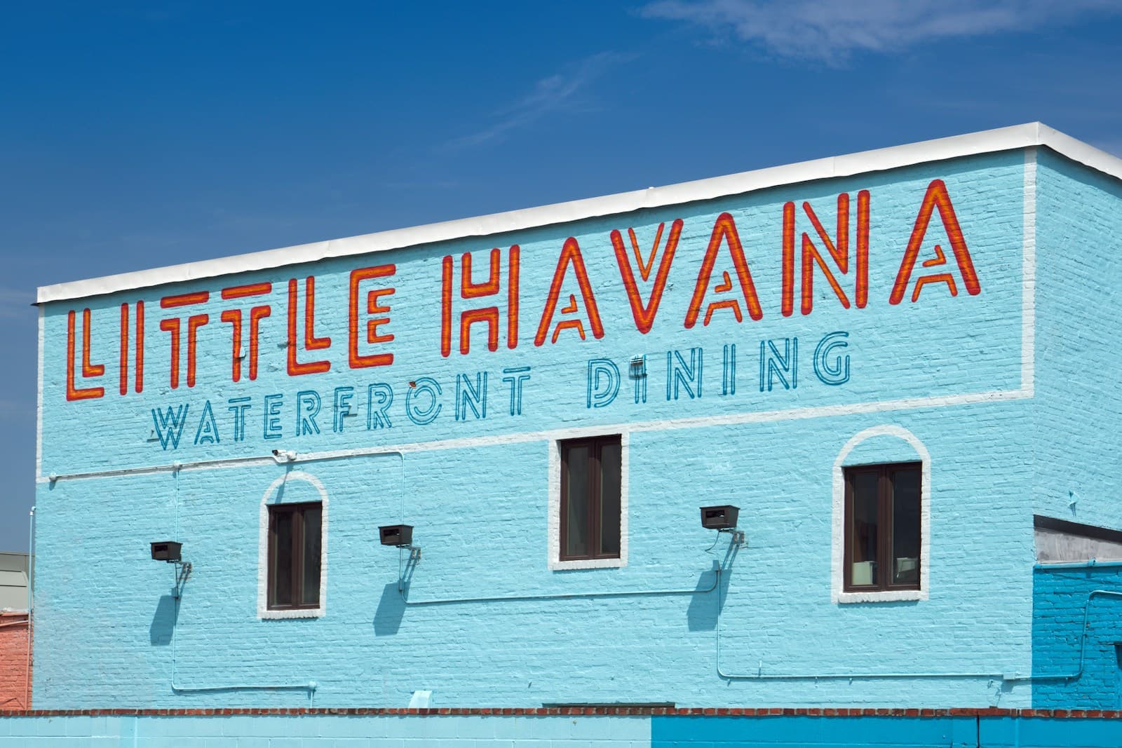 Little Havana waterfront dining sign